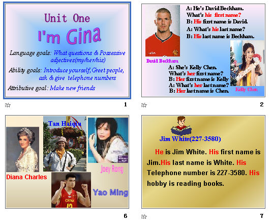 Unit 1 I am Gina μͼ