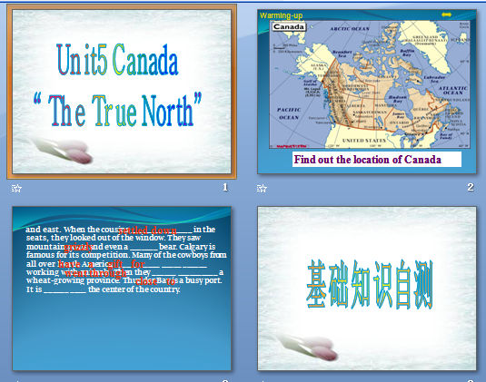 2009߿ӢһֿαϰUnit 5 Canada---The True North(˽¿α꣩ μͼ