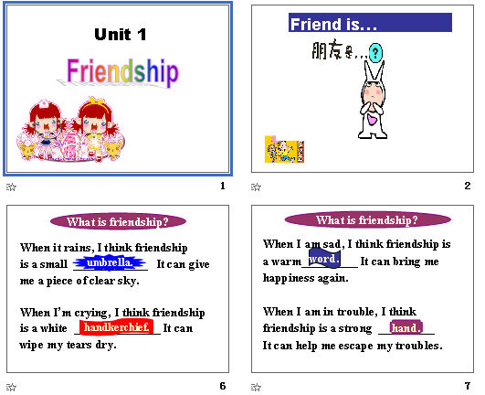  Unit 1  Friendship Reading I μͼ