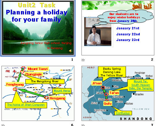 Unit 2  Planning a holiday for your family
TASK μͼ