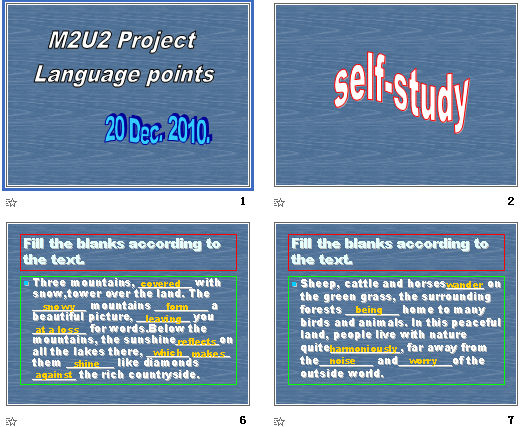 Unit 2 Project (Language points) μͼ