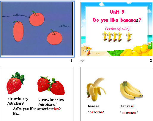 Unit 9 Do you like bananas SectionA(1a-2c) μͼ