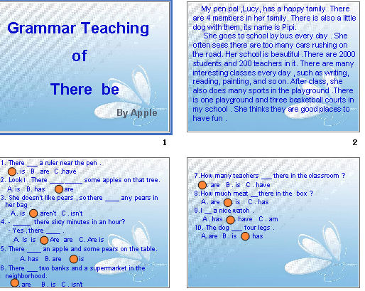 Grammar Teaching
               of
          There  be  
 μͼ