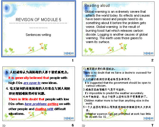 Unit13-Unit15дܲ(REVISON OF MODULE 5 Sentences writing) μͼ