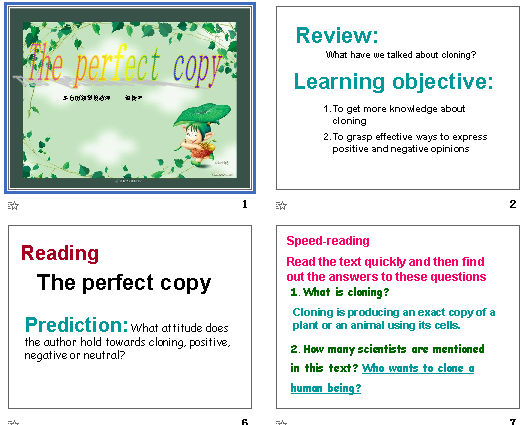 Module 5 Unit 3 Reading 
  The perfect copy μͼ