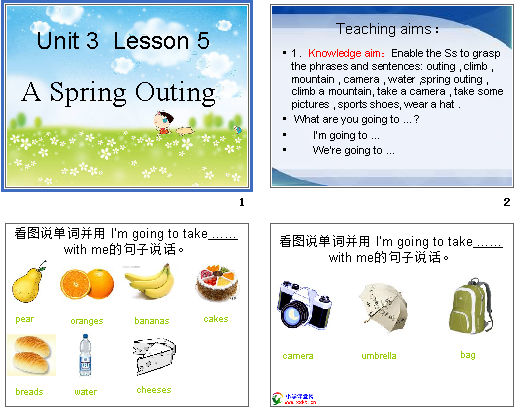 Unit 3  Lesson 5 A Spring Outing μͼ