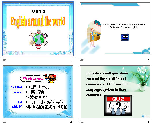 Unit 2 English around the world μͼ