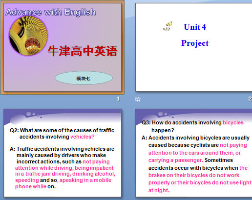 TUnit 4
Project Traffic accidents and road safety μͼ