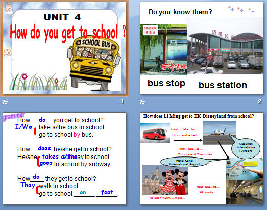 unit4 How do you get to school 
sectionB μͼ