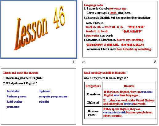 Lesson 46 language notes μͼ