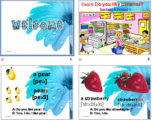 Unit 6 Do you like bananas?Section A Period 1
 μͼ