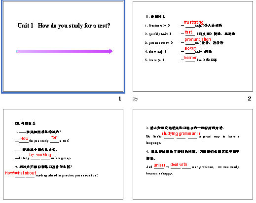 Unit 1 ϰ How do you study for a test ? μͼ