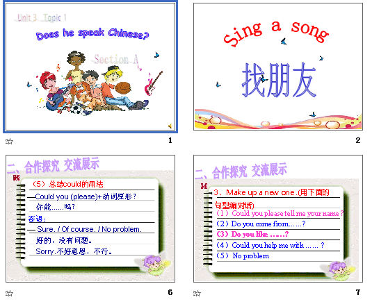 Unit 3  Does he speak  Chinese? Topic 1 Section A μͼ