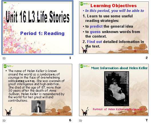 unit 16 L 3 life stories Period 1 Reading μͼ