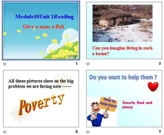 Module 10 Unit 1 Reading(Give a man a fish) μͼ