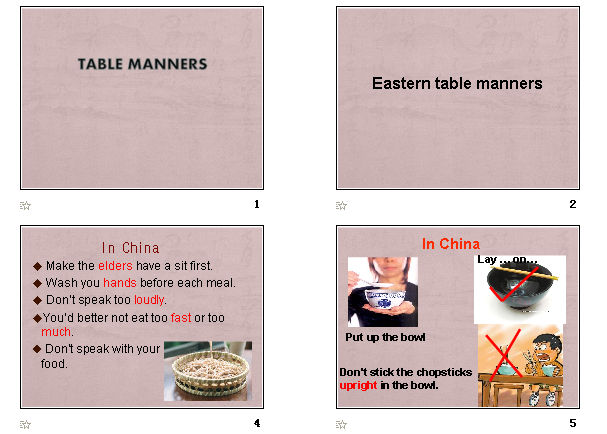 ӢĻԱ(Eastern table manners VS Western table manners) μͼ