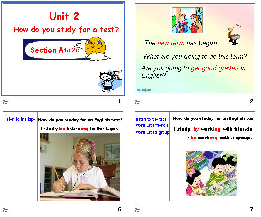 Unit 2 How  do  you  study for a test? Section A 1a-2c μͼ