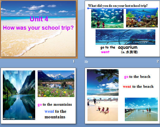  Unit 4 How was your school trip? μͼ