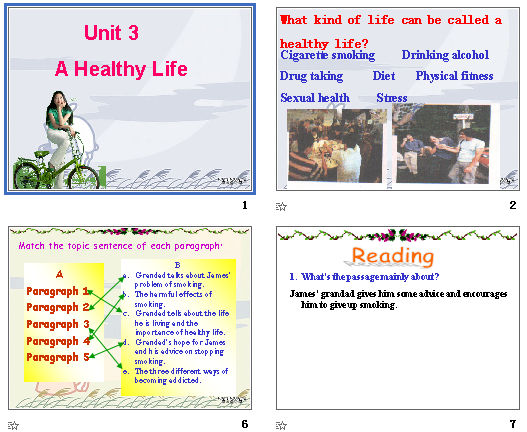 Unit 3 a healthy life μͼ