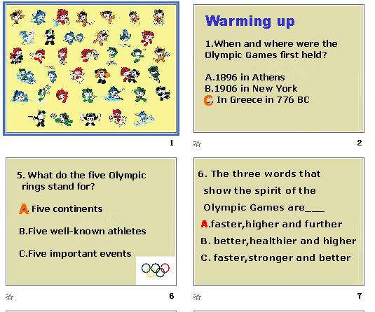 ¿αһӢ޶ Unit 2 The Olympic Games warming up μͼ