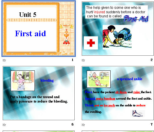 Unit 5 First Aid μͼ