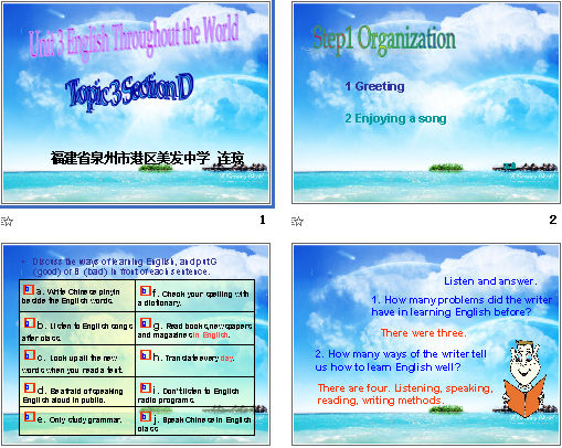 Unit 3 English Throughout the World Topic 3 Section D μͼ