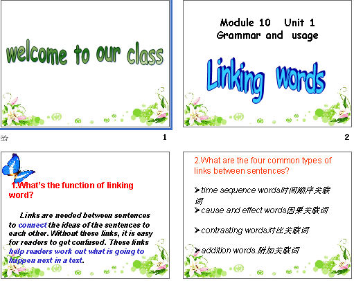 Module 10 Unit 1 Grammar and usage (Linking words) μͼ