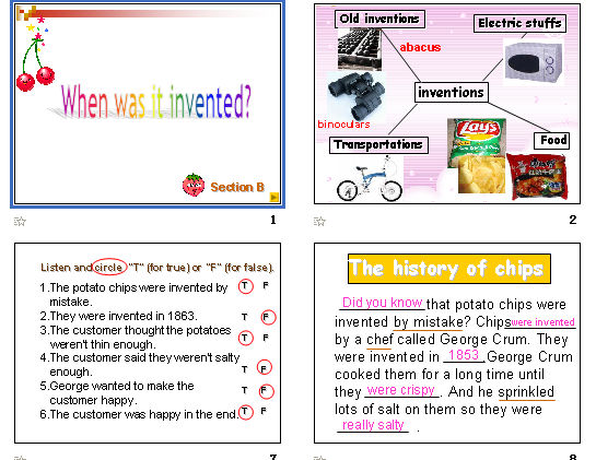 Unit 9 When was it invented? Section B μͼ