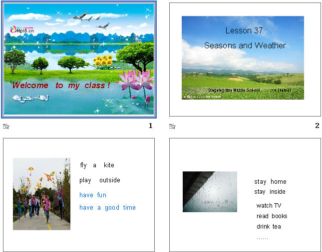 lesson 37 Seasons and Weather μͼ