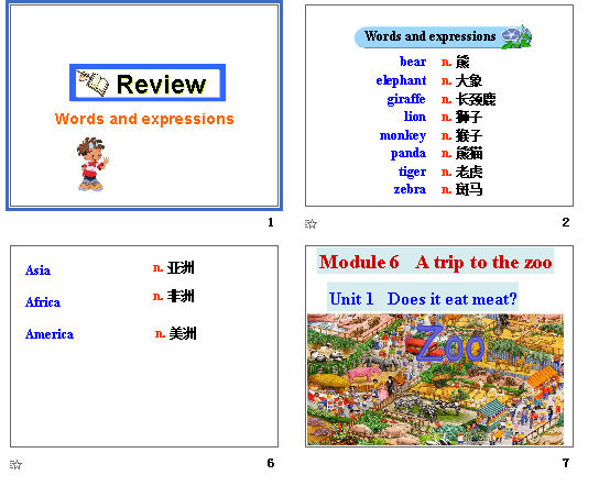 Module 6 Review(Words and expressions) μͼ