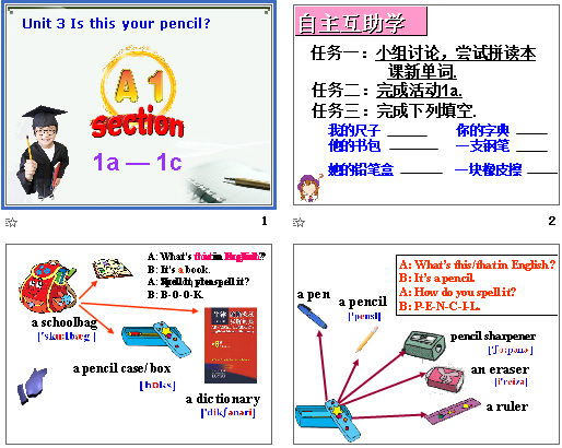 Unit 3 Is this your pencil? A1 1a-1c μͼ