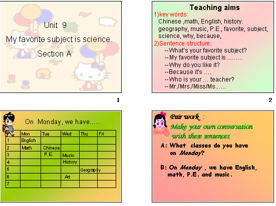 unit 9 My favorite subject is science 
section A

 μͼ