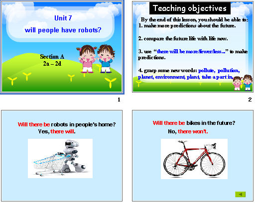 Unit 7Will people have robots?Section A 2a C 2d μͼ