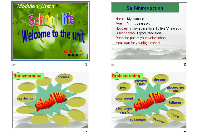 M1U1 School life welcome to the unit μͼ