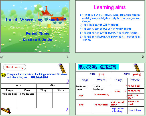 Unit 4  where is my schoolbag? period three section B (2A-2C) μͼ