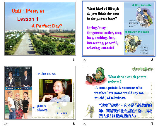 Unit 1 lifestyles Lesson 1 A Perfect Day? μͼ