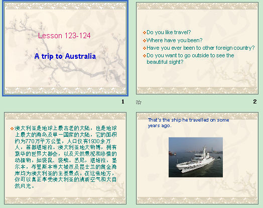 Lesson 123-124 A trip to Australia μͼ